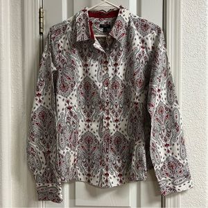 Talbots Paisley Shirt Petite 14/14P
